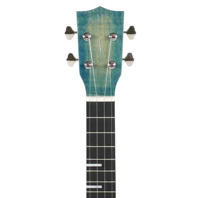 Kala WF-BLU-AFM-T Solid Blue Flamed Maple Waterfall Tenor Ukulele image 6