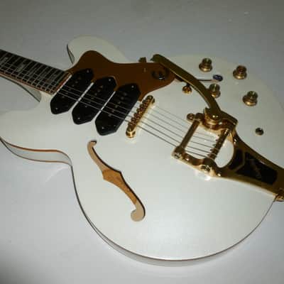 Epiphone Riviera P93 PW Limited Edition Custom Shop 2001 Pearl White image 5