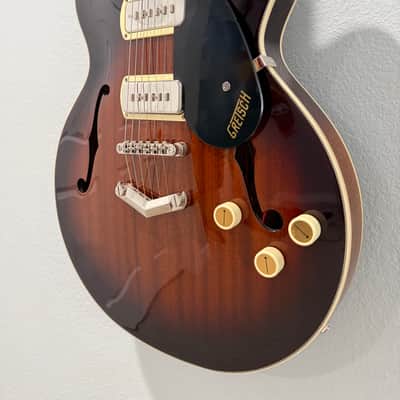 Gretsch G2622-P90 Streamliner Center Block Double Cutaway with V-Stoptail Havana Burst w Hardshell Gator Case image 3