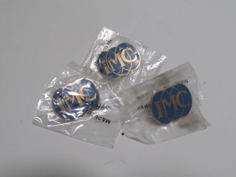 1980's IMC (International Music Corp) NAMM Show Promo Lapel Pin Lot of 3 NOS MINT Sealed! image 1