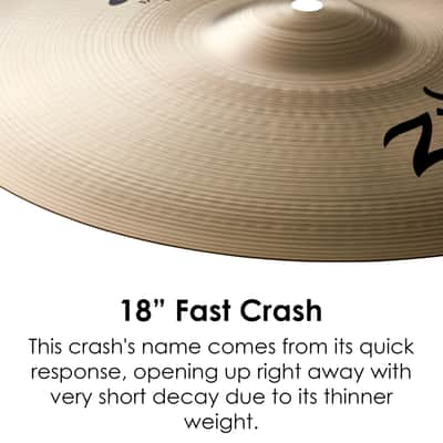 Zildjian 18" A Series Fast Crash Cymbal image 2