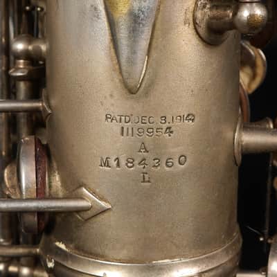 1922 Conn New Wonder Silver Plated Alto Saxophone Sax Gold Wash w/ OHSC image 7