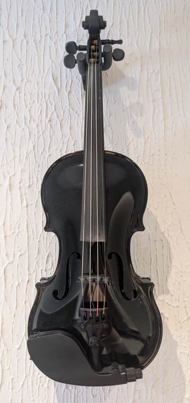 Glasser GCC-V4/4 2023 Violin (Black), Glasser Bow, Eastman Hard Case and Accessories image 1