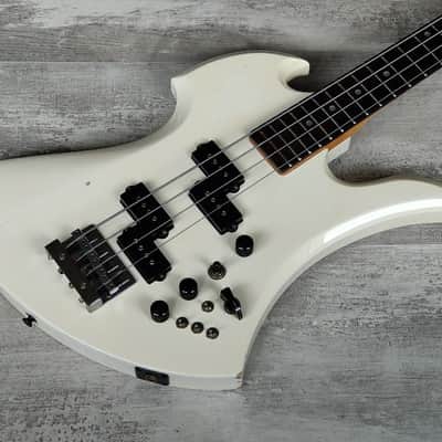 1985 BC Rich Japan NJ Series Mockingbird Bass w/Varitone (Aged White) image 1