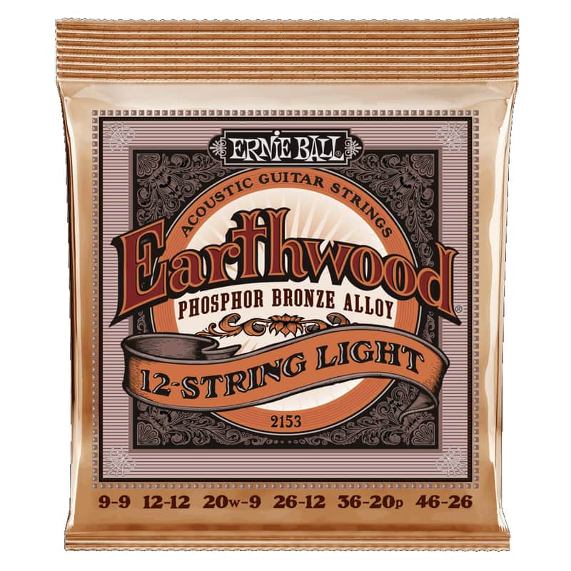 Ernie Ball Earthwood 12-String Light Phosphor Bronze Acoustic Guitar Strings image 1
