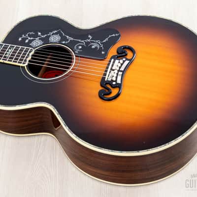 1995 Gibson J-200 Deluxe Limited Run Jumbo Sunburst, Rosewood Back + Sides, Near-Mint w/ Case image 11