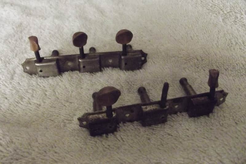 Vintage Kluson Deluxe Guitar Tuners Old Single Line Deluxe's W/ Gear Box image 1
