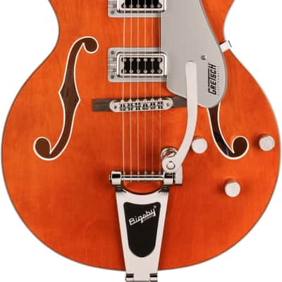 Gretsch G5420T Electromatic Classic Hollow Body Single-Cut Guitar with Bigsby, Laurel Fingerboard, Orange Stain image 2