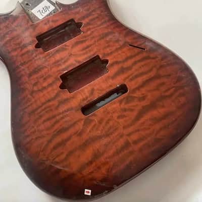 Red Quilted Maple Top Guitar HH Basswood Body DIY Project image 6