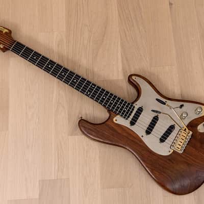 激レア Moon STRATCASTER Vintage 1980s Moon Custom Guitars S-Style Walnut & Ebony Superstrat w