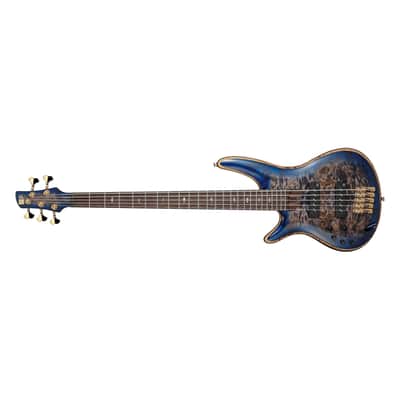 Ibanez SR2605L 5-String Left-Handed Electric Bass Guitar Cerulean Blue Burst SR2605LCBB + Ibanez Gig Bag - Brand New image 1