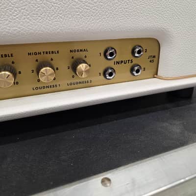 Ceriatone JTM45 Mk II Marshall Clone Guitar Amp Head - White W/ Road Case (C016-30) image 4