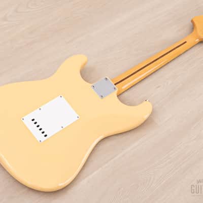 2001 Fender Yngwie Malmsteen Stratocaster ST71-140YM Yellow White, Near-Mint w/ Tweed Case & Hangtag, Japan image 14