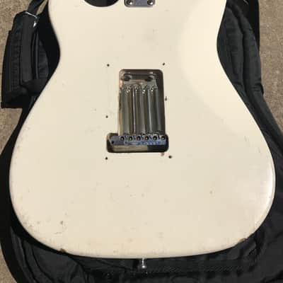 Univox Ripper 70's White stratocaster w/ Fralin P-92 and gigbag image 11