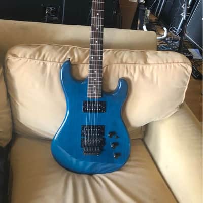 1986 Kramer American Pacer Guitar W/OHSC Trans Blue image 1