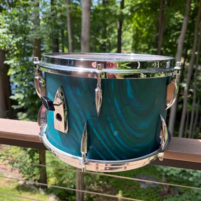 Sonor Tear Drop - Chicago 1966 - Blue/Green Turquoise Satin Flame image 5