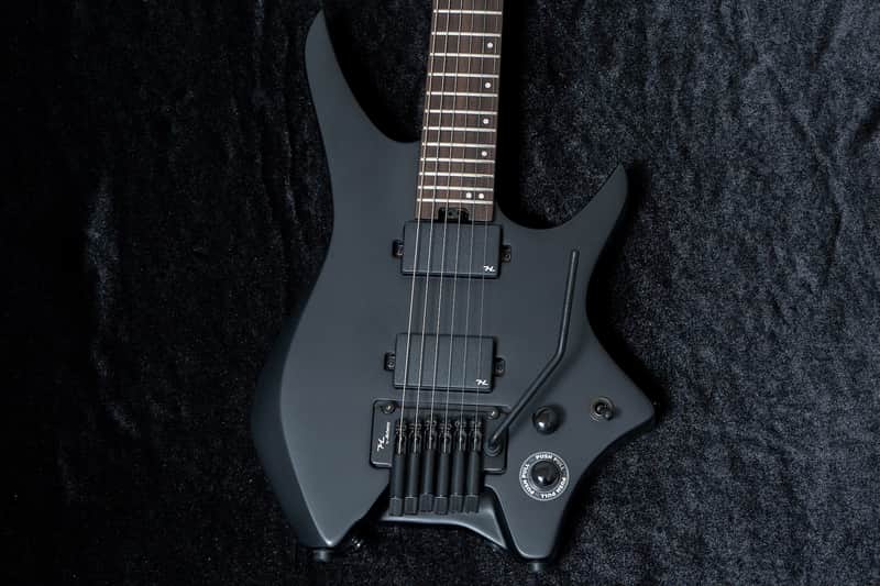 ギター HEX Guitars N500 Black Electric Guitar HEX N500P Model Roasted Maple Black Headless with