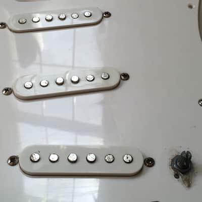 Vintage Relic Fender Squier Strat Guitar Fully Loaded Pickguard Pickups White image 3