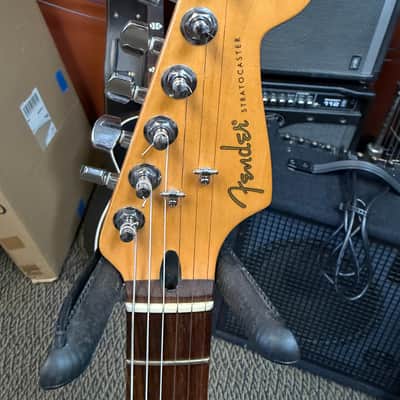 2002 Fender Acoustasonic Stratocaster Gray MIM Complete with Paperwork & Gig Bag image 2