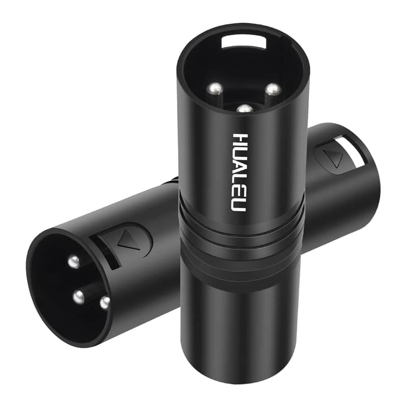 3Pin Xlr Male To Male Adapter, Mic,Amplifier, Mixer Xlr 3-Pin Microphone Cable Connectors Adapter-2Pack image 1