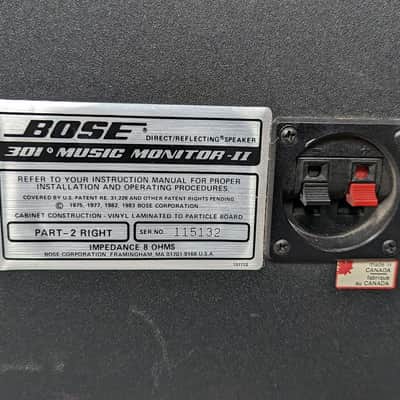 Bose 301 Music Monitor 2 ii Direct Reflecting Single Bookshelf Speaker Black image 11
