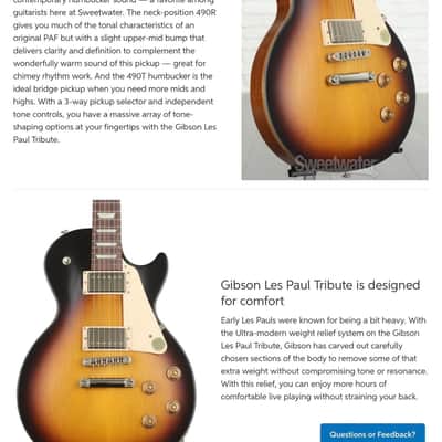 Gibson Les Paul Tribute 2020 - Satin Tobacco Burst image 8