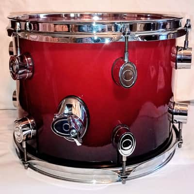 PACIFIC VINTAGE RACK TOM 12" - BLACK CHERRY BURST LACQUER - FREE SHIP TO C-USA! image 3