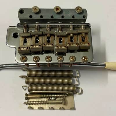 1980s original Fender Japan JV Serial Stratocaster bridge 56mm – Includes extra modern MIJ Fender block image 1