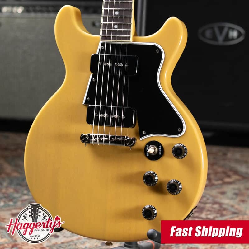 Epiphone Les Paul Special Double Cut Electric Guitar - TV Yellow with Gig Bag image 1