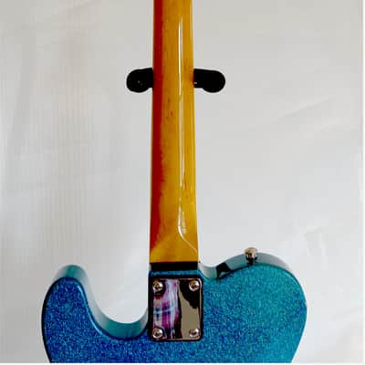 Leo Jaymz Elite Series "Popcaster" Electric Guitar - Sparkle Cyan Blue image 9