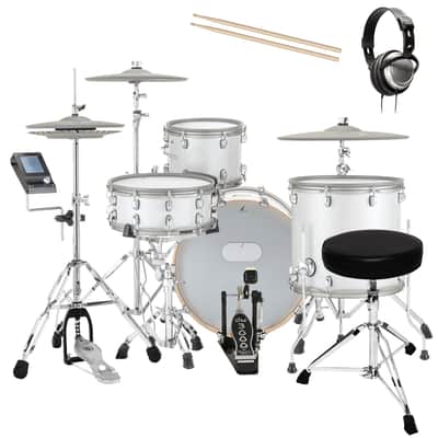 EFNOTE 7 Electronic Drum Set - White Sparkle DRUM ESSENTIALS BUNDLE image 1