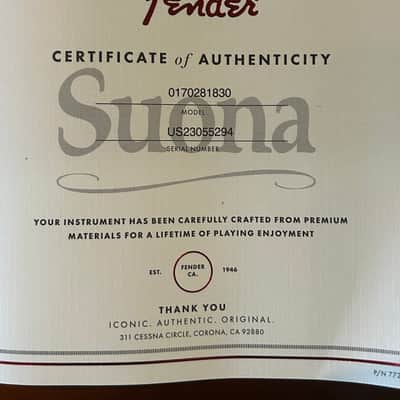 Fender Suona Telecaster Thinline Violin Burst #US23055294 / 6lbs. 15.3oz. image 12