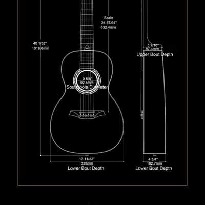 Bromo BAR 6 E SOLID TOP PARLOR SIZE ACOUSTIC GUITAR image 6