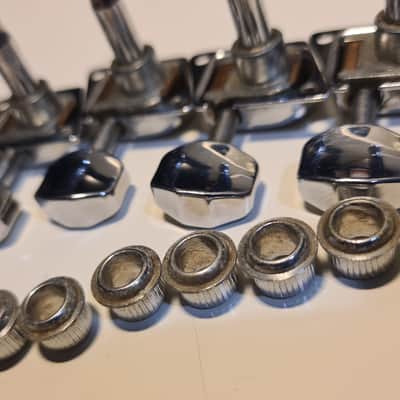 Vintage Fender F Tuners Set 1970s - Nickel image 4