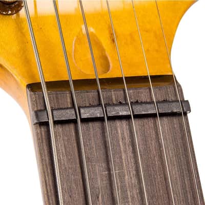 Vintage V6H ICON S-Style Electric Guitar - Distressed Tobacco Sunburst (V6HMRSB) image 9