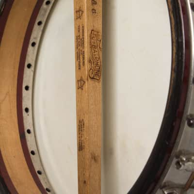 Fairbanks/Vega Tu-Ba-Phone Guitar Banjo (1920), ser. #47716, black tolex hard shell case. image 12