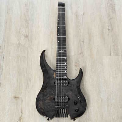 Mint Legator G7SS Ghost 7 Super Shred Headless 7-String Guitar, Ebony Fretboard, High Gloss Black Bu image 3