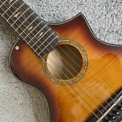 Ibanez 27 Inch Mini Acoustic Guitar, Tiger Maple Sunset Finish image 6