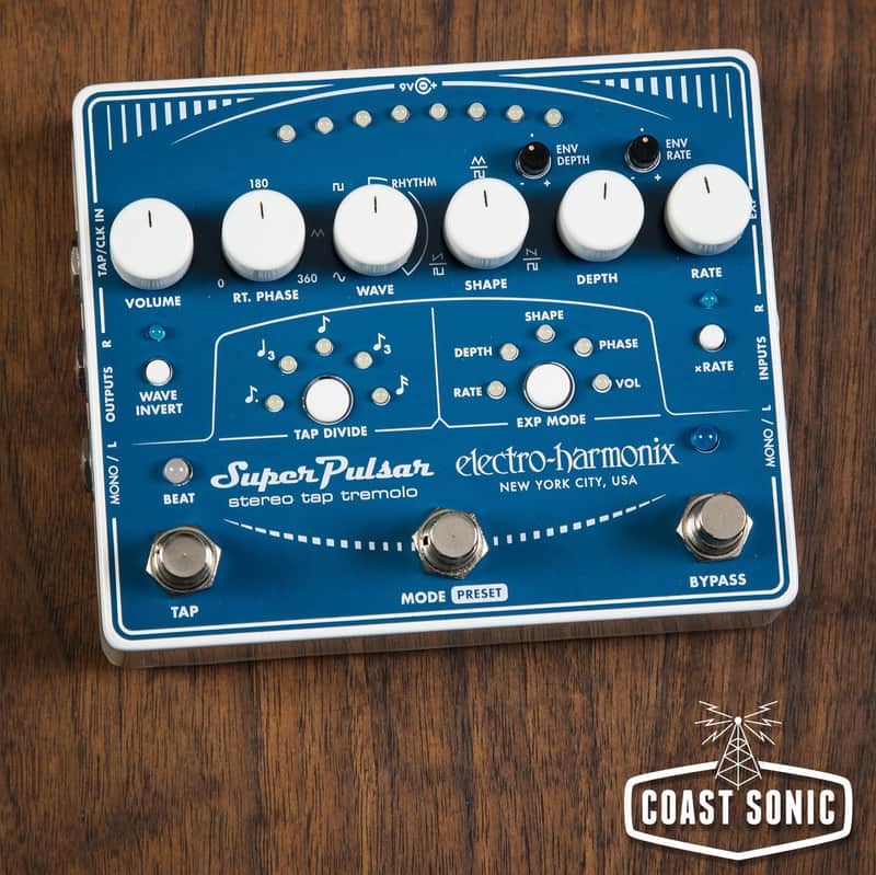 Mint Electro-Harmonix Super Pulsar Stereo Tap Tremolo image 1