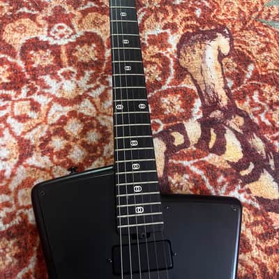 2017 Ernie Ball Music Man USA Annie Clarke St. Vincent Signature - Stealth Black, Ebony Fretboard, 3 DiMarzio Mini Humbucker, Tremolo, Stainless Steel Frets, OHSC image 6