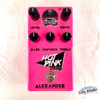 Used Alexander Hot Pink Drive Overdrive Guitar Effects Pedal ♫