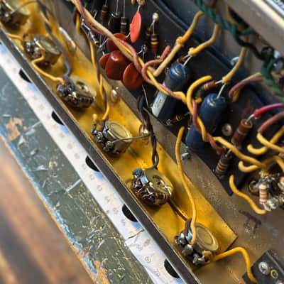 1966 Black Panel Fender Princeton Reverb-Amp - 110 Volts image 13