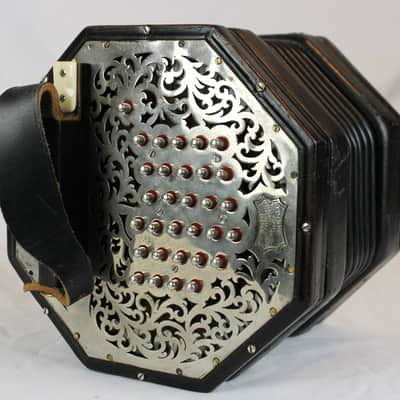 7838 - Dark Mahogany Wheatstone "Aeola" McCann DUET Concertina Treble M 55 image 1