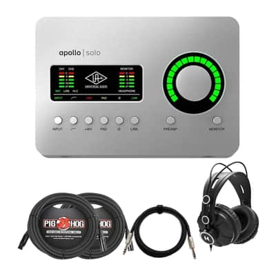 Universal Audio Apollo Solo Recording Interface Heritage Edition with Headphones and Cables image 1