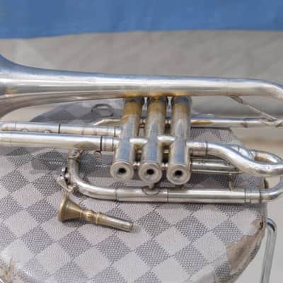 Vintage Henri Selmer Paris Cornet – Made in France – Silver Plated – Fully Functional image 1