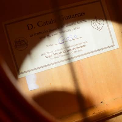 D. Catala Guitarras GO-50 Classical Acoustic Guitar w/ Hardshell Case image 4