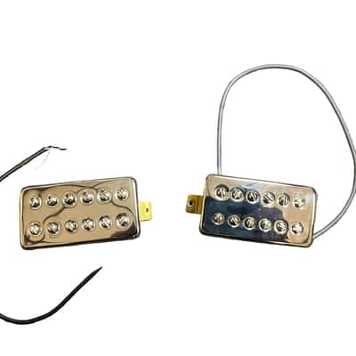 TV Jones Powertron Neck and Bridge Pickup Set - Chrome (New Old Stock) image 1
