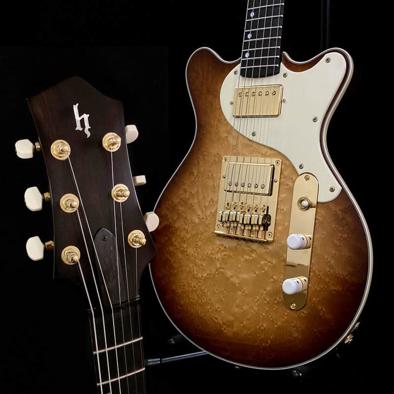 Holzknecht Guitars Harlan, Birdseye Maple Top, Boutique, Custom Shop Chambered Double Cut, Benedetto image 1