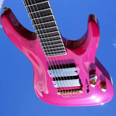 ESP LTD SIGNATURE SERIES SC-607 Baritone Magenta 7-String Electric Guitar w/ Case image 7