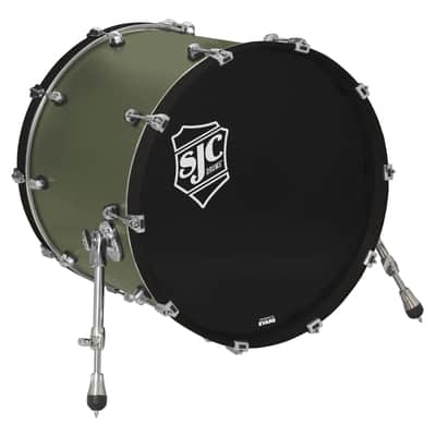 SJC Drums Navigator 18" x 22" Bass Drum-Black with Pink Splatter *USA Small Business* image 3